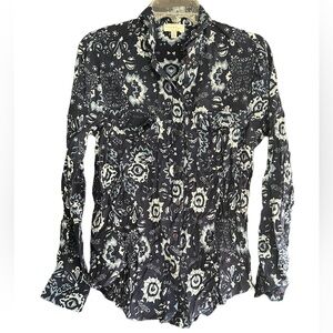 Lucky Brand Navy Blouse NWOT